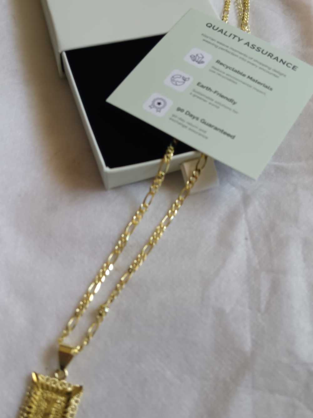 KISSYAN 14K. GOLD FILLED "D" PENDANT NECKLACE BOXED